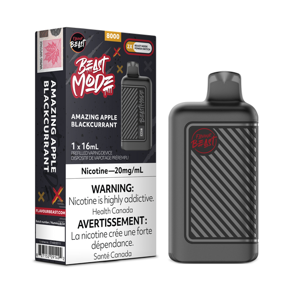 Amazing Apple Blackcurrant Flavour Beast Mode 8000 Puff Rechargeable Disposable