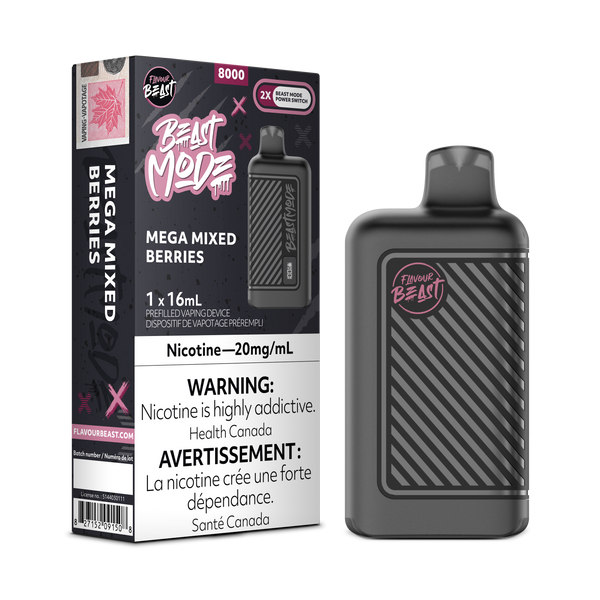 Mega Mixed Berries Flavour Beast Mode 8000 Puff Rechargeable Disposable