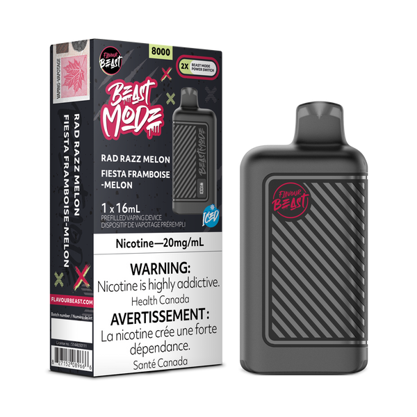 Rad Razz Melon Flavour Beast Mode 8000 Puff Rechargeable Disposable