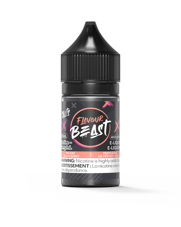 Packin Peach Berry Flavour Beast Salt Nic E-Liquid