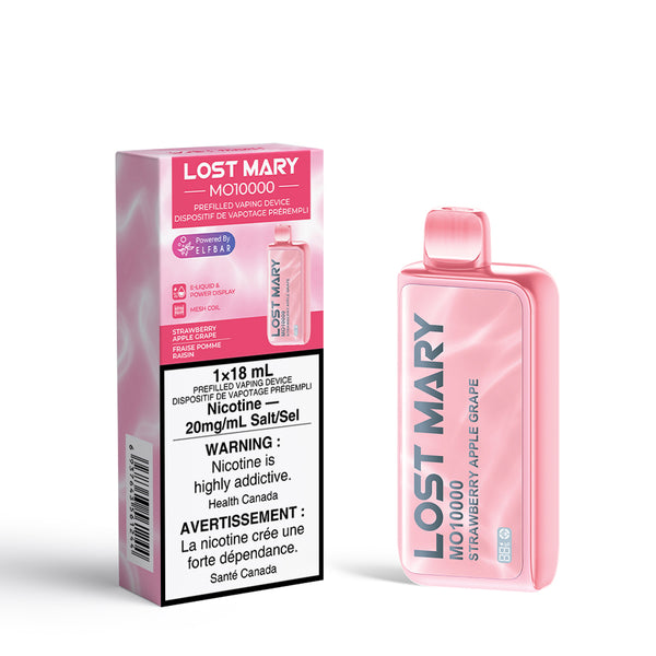 LOST MARY STRAWBERRY APPLE GRAPE MO10000 PUFF RECHARGEABLE DISPOSABLE VAPE