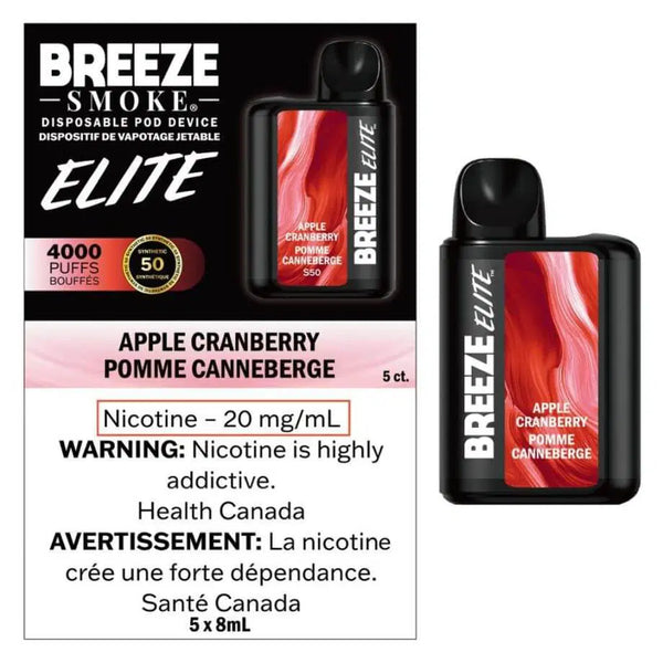 Breeze Elite 4000 Apple Cranberry Disposable