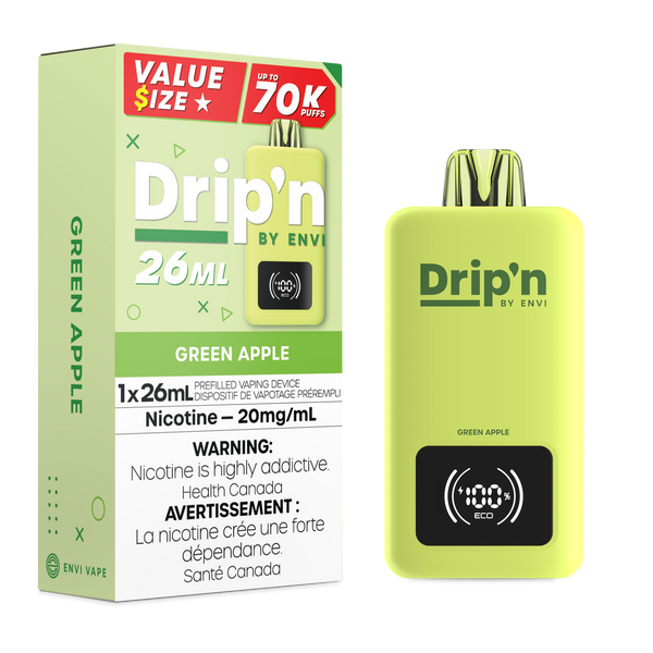 ENVI Drip'n 70K Green Apple Disposable