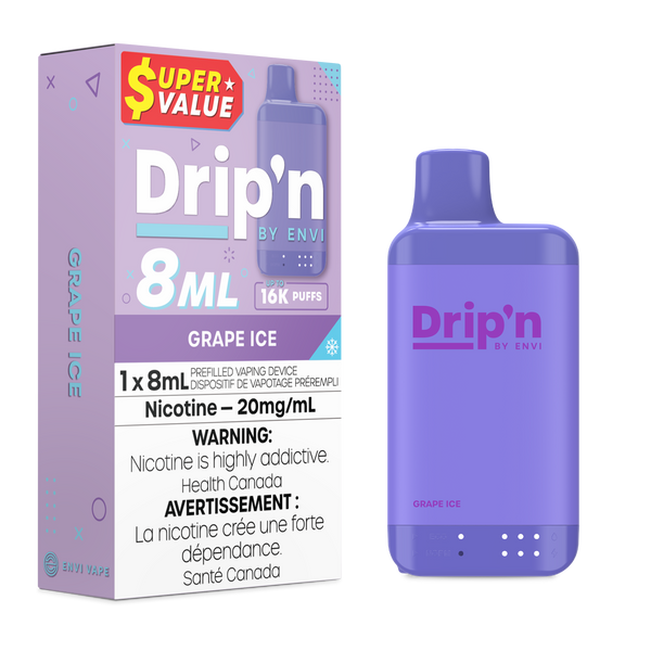 ENVI Drip'n 16K Grape Ice Disposable