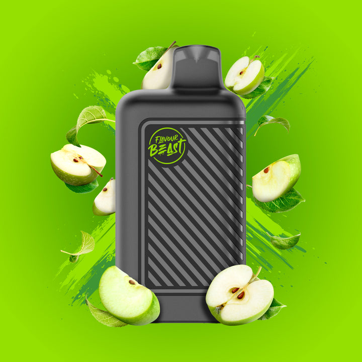 Gusto Green Apple Flavour Beast Mode 8000 Puff Rechargeable Disposable Hazetown Vapes Georgetown Ontario