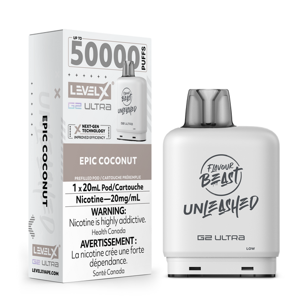 LEVEL X G2 ULTRA POD 50K FLAVOUR BEAST UNLEASHED EPIC COCONUT