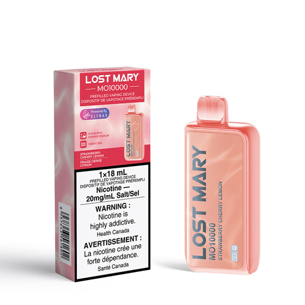 LOST MARY STRAWBERRY CHERRY LEMON MO10000 PUFF RECHARGEABLE DISPOSABLE VAPE