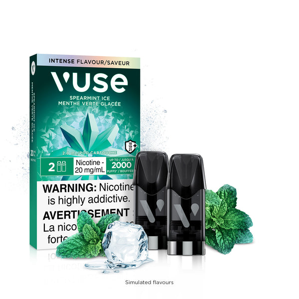 New Vuse Alto ePod 2 pack with Spearmint leaves and a Ice cube