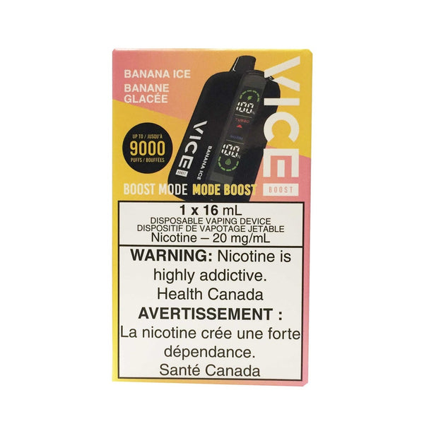 VICE BOOST 9000 BANANA ICE RECHARGEABLE DISPOSABLE VAPE