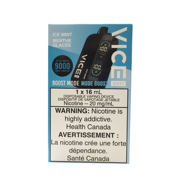 VICE BOOST 9000 ICE MINT RECHARGEABLE DISPOSABLE VAPE