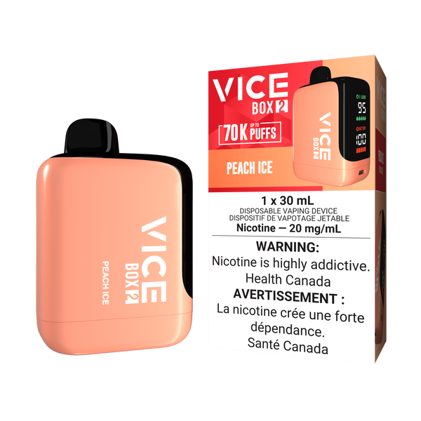 VICE BOX 2 DISPOSABLE 70K - PEACH ICE