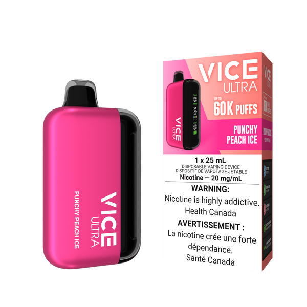 VICE ULTRA DISPOSABLE 60K - PUNCHY PEACH ICE