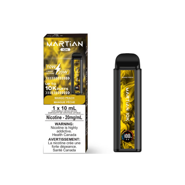 MARTIAN 10K MANGO PEACH RECHARGEABLE DISPOSABLE