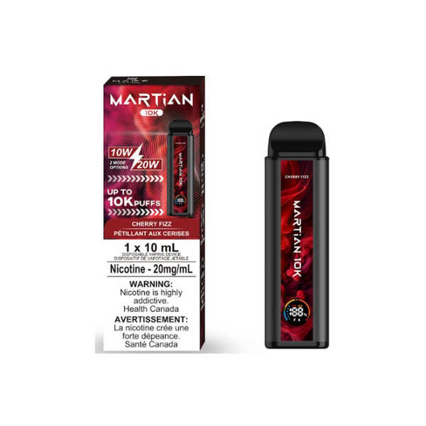 MARTIAN 10K CHERRY FIZZ RECHARGEABLE DISPOSABLE