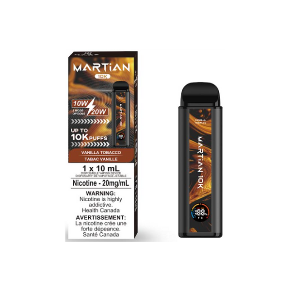 MARTIAN 10K VANILLA TOBACCO RECHARGEABLE DISPOSABLE