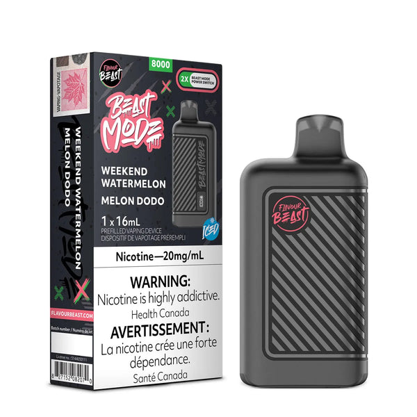 Weekend Watermelon Flavour Beast Mode 8000 Puff Rechargeable Disposable