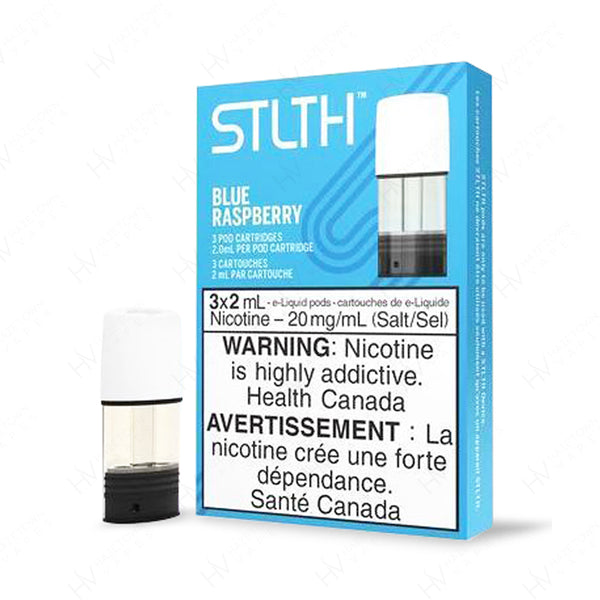 Stlth Pods Pack Toronto Blue Raspberry Salt Nicontine Hazetown Vapes Halifax Nova Scotia