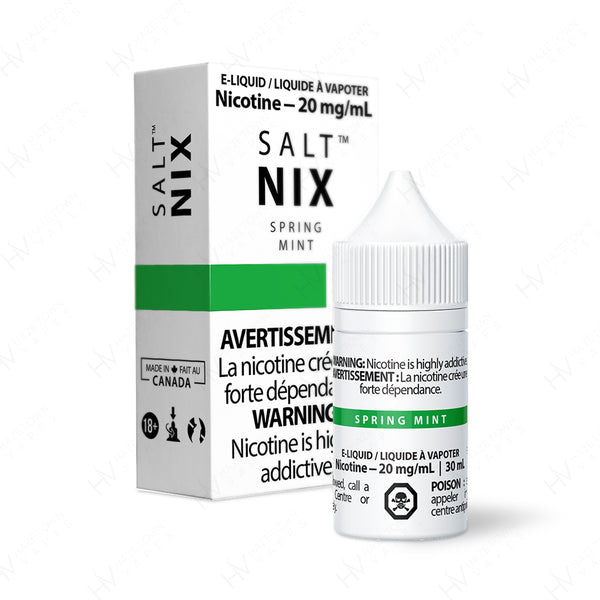 Salt Nix Spring Mint Liquid Hazetown Vapes Halifax Nova Scotia