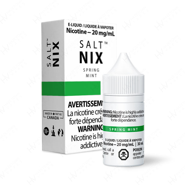 Salt Nix Spring Mint Liquid Hazetown Vapes Halifax Nova Scotia