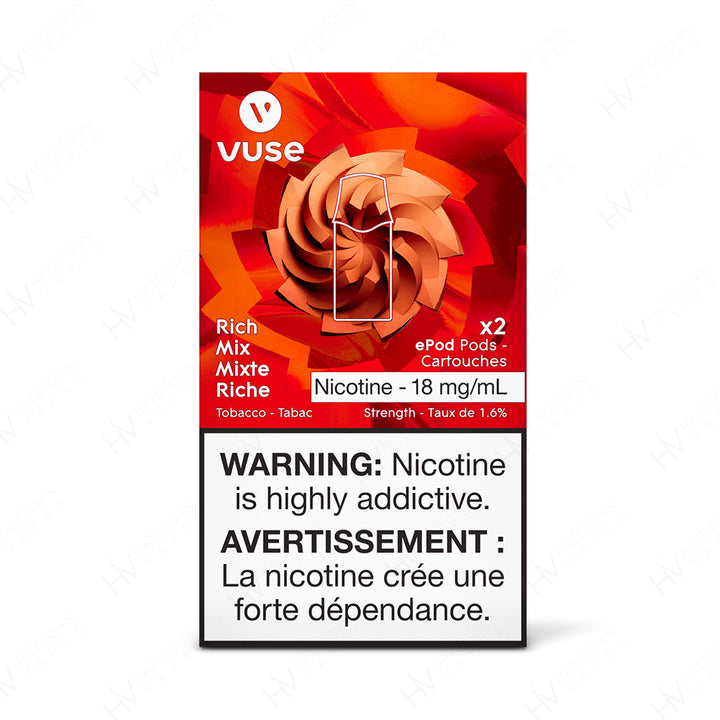 VUSE | VYPE ePOD Rich Tobacco -2pk Packaging | Hazetown Vapes United States Of America USA