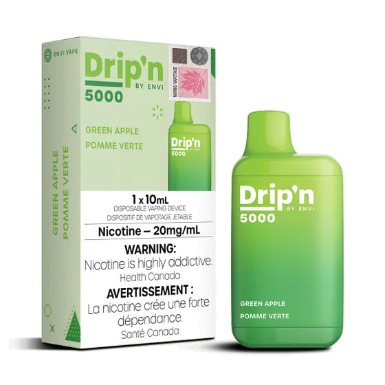 ENVI Drip'n 5000 Green Apple Disposable Vape