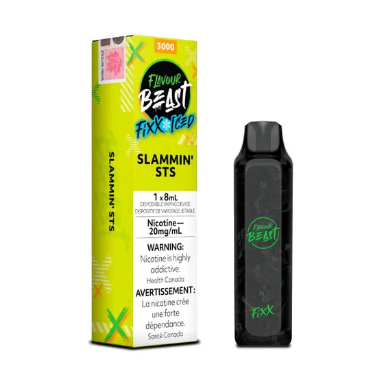 Slammin STS Iced Flavour Beast Fixx 3000 Puff Disposable Downtown Toronto