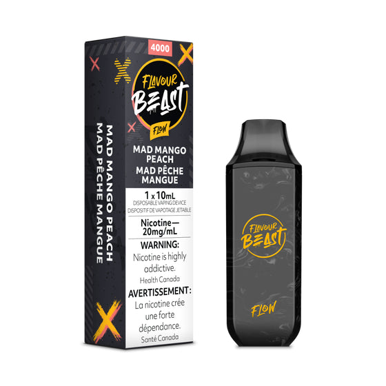 Mad Mango Peach Flavour Beast Flow 4000 Puff Rechargeable Disposable
